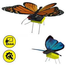 4인세트 나비 진동로봇만들기 편축원리 로봇키트 학원 diy 초등 교구