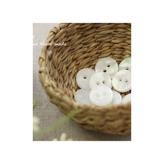 패션스타트 흰구름 라운딩 단추 11mm 10개입 화이트, 10개