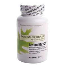 FOOD SCIENCE OF VERMONT 氨基酸補充護理膠囊 750mg, 90顆, 1罐