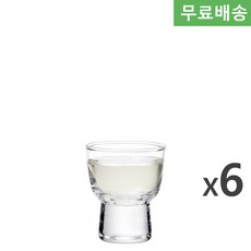6p BOX 오션글라스 하이쿠 샷글라스 60ml B17202 사케잔 소주잔 고량주잔 청주잔 약주잔, 6개, 투명