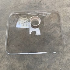 고기 환풍기 원형 배출 환기팬 후드 충전 투명 덕트팬 유리 미니 2, 11 스퀘어커버42 33 14cm접속50mm