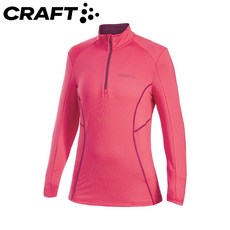 CRAFT 瑞典 女 長袖拉鏈中層衣 桃紅