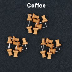 재봉 미싱 50/100Pcs 상자와 나무 푸시 핀 엄지 압정 장식 코르크 보드에 대 한 표준 철강 포인트지도 홈 오피스 공예, [00] 100Pcs, [00] Coffee I-shaped