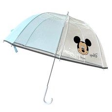 ECLL 어린이 디즈니 캐릭터 안전 우산 빛 반사띠 돔형