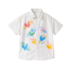 little ple 兒童短袖襯衫 啦啦隊表演服運動會班服, 愛心單短袖,180