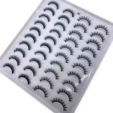 3D 인공 밍크 인조 속눈썹 두껍고 푹신한 20쌍은 아이 메이크업과 미용에 재사용 가능합니다., 12 20pairs-H85