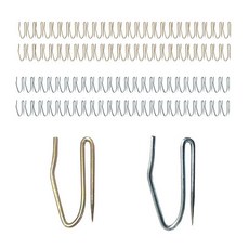 [어반하우스] 커튼핀 골드 100p 실버 100p 세트 총 200p 커텐핀 커턴부속품, 1세트, 골드 ,실버