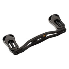 適用於小烏龜水滴輪 碳纖維搖臂改裝 超輕碳素搖臂 小烏龜改裝配件 漁具, 碳纖維搖臂-黑色握丸,右手, 1個