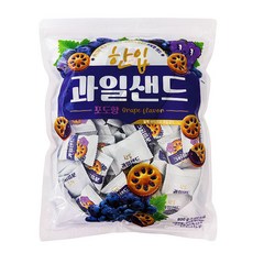 UNI 한입 과일샌드 포도향 800g/학교 간식 급식 과자