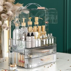 Eunsangsa 透明水晶蓋化妝品收納盒, 1個, 米白色