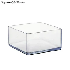 4Pcs 투명 실리콘 의자 다리 모자 미끄럼 방지 커버 가구 피트 패드 바닥 보호기 양말, Square-50x50mm, 1개