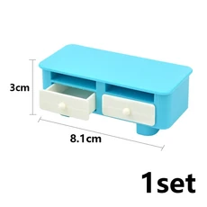 큰크기 빌딩 블록 가구 집 TV 램프 울타리 의자 테이블 대형 조립 피규어 장난감 Duploes와 호환, 24 Deak Blue