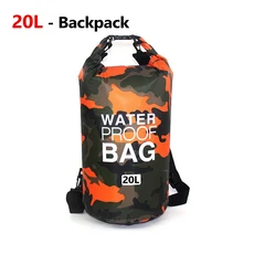 방수 드라이 10L 20L 배낭 래프팅 카약 보트 보관 래프팅 DRYBAGS 수영 XD117Y 파우치, 20L Orange