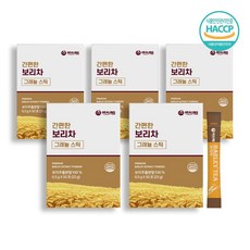 보리차가루 100% 보리차 분말 효능 보리추출분말 보리차물 물대신 찬물 아이 아기 보리차 휴대용 스틱 HACCP 식약청인증, 5박스, 1개입
