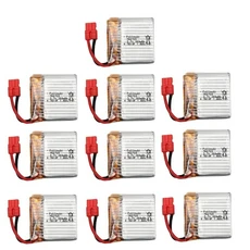 SYMA X21 x26 X26A 드론 배터리 예비 부품 RC 쿼드콥터 액세서리 3.7V 380mAh 업그레이드 (5in1 충전기 포, 01 10PCS