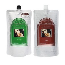 가인 롬복 헤나 트리트먼트 1제 2제 500ml 염색약, 마호가니브라운, 1개