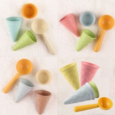 KIDNOAM 兒童沙灘玩具套装, 1套, 490g, 十七件套 冰淇淋筒套裝