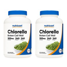 뉴트리코스트 클로렐라 500mg 240캡슐 2병, 2개, 240정