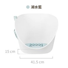萊恩家 汪喵星球 專利小白鯨砂盆 貓砂盆，兼具人寵舒適與好清潔，大型貓砂盆, 湖水藍, 1個