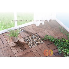 木質拼接地板 免加工 自行組裝 戶外 陽台 客廳 卡扣式地板 墊高地板 地磚 浴室防滑, 1個, 超過8片以上麻煩選宅配