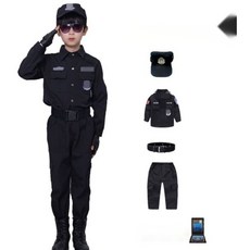 어린이 경찰관 의상 SWAT 코스프레 할로윈 의상 아동 경찰복 경찰관 상하복 아기 경찰슈트 코스튬의상 촬영룩
