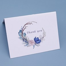 감사 미니카드 꽃그림 축하 메시지엽서