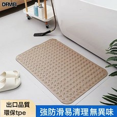 DFMEI 浴室防滑墊淋浴房防水吸盤腳墊衛生間防滑墊浴室吸水地墊, 1個, 卡其色