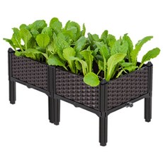 HK.sell 페이버릿 라탄 플랜트박스 채소키우기 대형텃밭 베란다 틀밭, 1개
