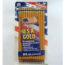 Rose Art DDR64 #2 HB Lead USA 골드 스탠다드 옐로우 연필 24팩
