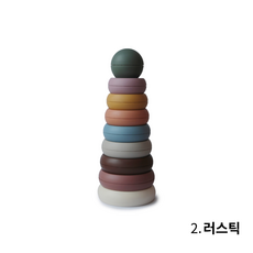 무쉬(Mushie) 스태킹링 링타워 링쌓기 2컬러 택1, 2.러스틱, 1세트