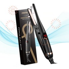 PRITECH 무선 고데기 짧은 머리용 소형 플랫 아이언 3/10 얇은 PK