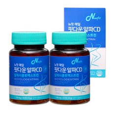 뉴핏 100% 미국산 고함량 알파cd 식약청인증 알파시클로덱스트린 1알 1100mg, 2개, 60정