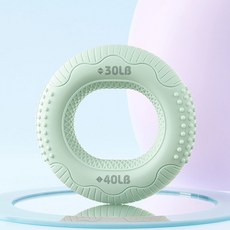 좌우 강도조절 도넛형 실리콘 악력기 그리퍼 손목 강화 운동, 그린