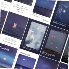 컬러 감성 엽서 어스름 모음 엽서카드 감성소품 59000EA 1EA, 본상품