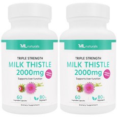 2병 마이라이프 내추럴스 밀크시슬 2000mg 60정, 2개