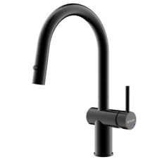 【de.luxso 法國】居首 SUS304不鏽鋼廚房伸縮龍頭 LF無鉛認證 DF-7121BK, 1個