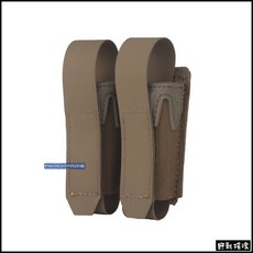 【野戰搖滾】眼鏡蛇手槍雙聯彈匣袋、彈夾袋【黑色、綠色、迷彩】手槍彈匣袋快拔彈匣袋刀套手電筒包電筒套工具袋雜物袋工具鉗袋, 狼棕色, 1個
