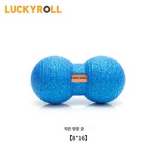 럭키롤 무취 트레이닝 땅콩볼 고경도 족저경 요추 헬스 EPP 근막볼, 블루 8*16cm, 1개