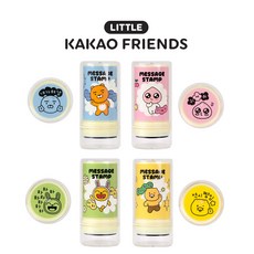 카카오프렌즈 스탬프 4종세트 메세지도장, 카카오프렌즈 도장스탬프 4개(라이언+어피치+무지+튜브)