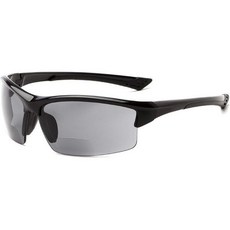 포스터 바이포칼 선 리더 스포츠 및 랩 어라운드 리딩 선글라스, 2, Black, 1개