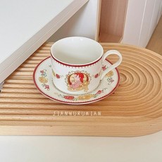 플레이트 접시 머그 빨강머리앤 빨강머리 그릇 빨간머리앤, 안니 컵과 접시, 1개