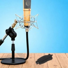 마이크 스탠드 조절식 금속 클립 헤비 듀티 쇼크 마운트 홀더 프로 암 브래킷 스튜디오용, 1개, 기본