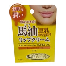 Loshi 馬油豆乳保濕護唇膏 (日本製), 1個, 10g, clear/unscented