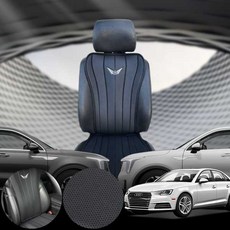 아우디 A4 35 TDI (DET) 차량용 간편 장착 디엘 라인 시트 커버 블랙 1개