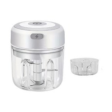 JoyBaby 電動蒜泥機 小型無線便攜式料理機，輕鬆製作寶寶副食品與各式佐料, 250+100ml-扁頭款-不挑, 1個