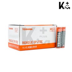 TOSHIBA 東芝 3號(AA) 4號(AAA) 環保碳鋅電池 40入/盒, 1個, 4號 ( AAA ) R03KE(JE)