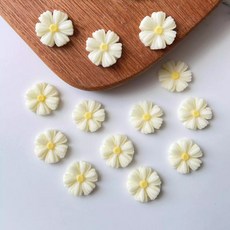 화이트 데이지 플라워 국화 코스모스 초콜릿 봄 꽃 디저트 케이크 데코 장식 96개입, 옵션 08