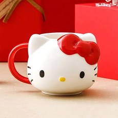 헬로키티 캐릭터 페이스 입체 머그컵 475ml 810707, 1개