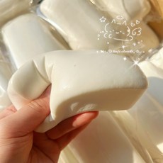걸스코코 슬랑이모음전 말랑이 왁뿌볼 친구선물 슬라임 스트레스해소말랑이, 1개, 말랑떡말랑이(화이트)