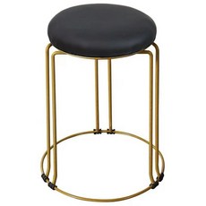 화장대 의자 거실 북유럽, 블랙 가죽